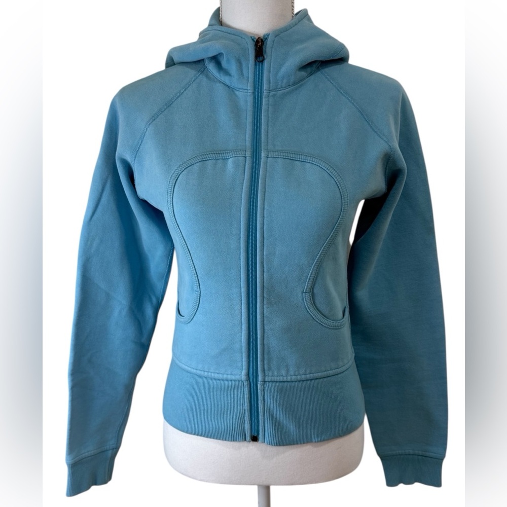 lululemon athletica Women's Teal Zip-Up Scuba sweater XS/S